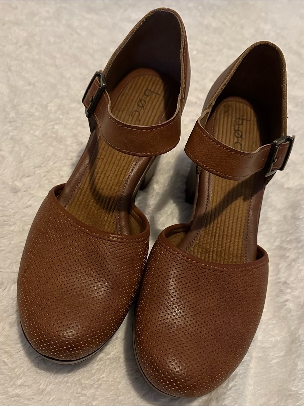 B.O.C Comfortable Brown Mary Jane Heels